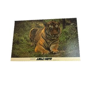Vintage 1975 Warner Bros Jungle Habitat Siberian Tiger Postcard NJ Souvenir